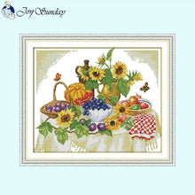 Load image into Gallery viewer, Harvest Fruits and Vegetables Crossstitch Pattern - AIMDIY