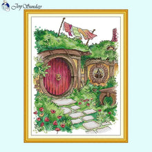 Load image into Gallery viewer, Hobbit Hut - Joy Sunday Cross Stitch Kit - AIMDIY