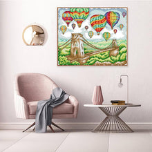 Load image into Gallery viewer, Hot Air Balloon On Bridge Scenic Pattern - AIMDIY