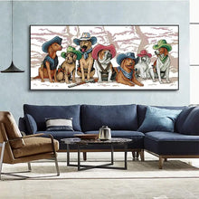 Load image into Gallery viewer, Houndstooth Family Joy Sunday Animal Cross Stitch - AIMDIY