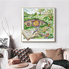 Load image into Gallery viewer, 11CT Counted Printed Fabric House of Dwarfs Landscape Cross Stitch Kits - AIMDIY