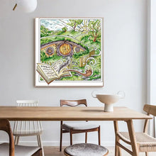 Load image into Gallery viewer, 11CT Counted Printed Fabric House of Dwarfs Landscape Cross Stitch Kits - AIMDIY
