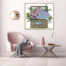 Load image into Gallery viewer, Hydrangea Basket - Joy Sunday Cross Stitch