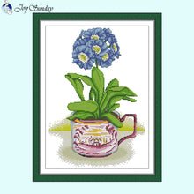 Load image into Gallery viewer, Hydrangea in a Mug of Joy - Joy Sunday Cross Stitch - AIMDIY