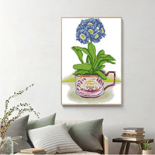 Load image into Gallery viewer, Hydrangea in a Mug of Joy - Joy Sunday Cross Stitch - AIMDIY