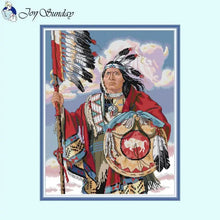 Load image into Gallery viewer, Indian Chief Character Pattern Cross Stitch - AIMDIY