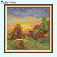 Load image into Gallery viewer, Autumn Evening Sun Cross Stitch Kit - AIMDIY