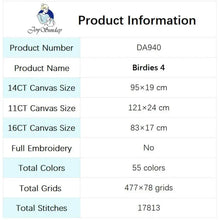 Load image into Gallery viewer, Joy Sunday - Bird Pattern Cross Stitch Kit - AIMDIY