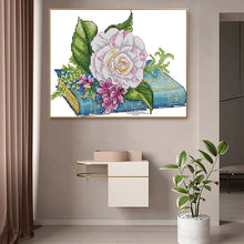 Load image into Gallery viewer, Joy Sunday Book and Roses Cross Stitch Kit - AIMDIY
