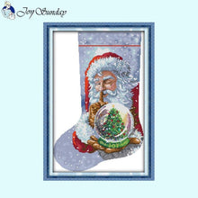 Load image into Gallery viewer, Joy Sunday Christmas Stocking Cross Stitch Kit - AIMDIY