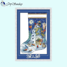 Load image into Gallery viewer, Joy Sunday Christmas Stocking Cross Stitch Kit - AIMDIY