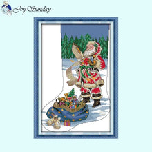Load image into Gallery viewer, Joy Sunday Christmas Stocking Cross Stitch Kit - AIMDIY