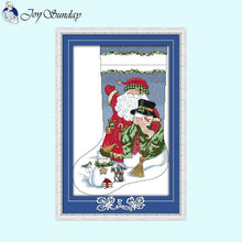 Load image into Gallery viewer, Joy Sunday Christmas Stocking Cross Stitch Kit - AIMDIY
