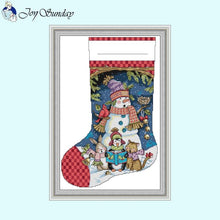 Load image into Gallery viewer, Joy Sunday Christmas Stocking Cross Stitch Kit - AIMDIY