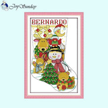 Load image into Gallery viewer, Joy Sunday Christmas Stocking Cross Stitch Kit - AIMDIY
