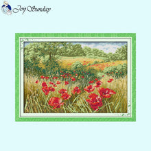 Load image into Gallery viewer, Joy Sunday Counted Stamped Cross Stitch Kit Landscape Pattern - AIMDIY