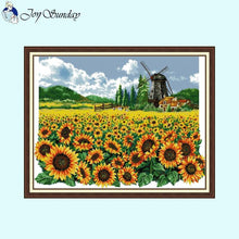 Load image into Gallery viewer, Joy Sunday Counted Stamped Cross Stitch Kit Landscape Pattern - AIMDIY