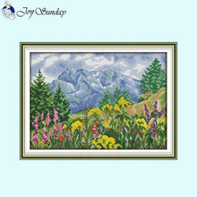 Load image into Gallery viewer, Joy Sunday Counted Stamped Cross Stitch Kit Landscape Pattern - AIMDIY