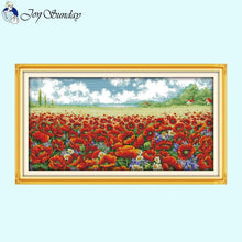 Load image into Gallery viewer, Joy Sunday Counted Stamped Cross Stitch Kit Landscape Pattern - AIMDIY