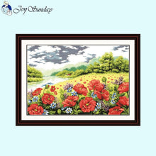 Load image into Gallery viewer, Joy Sunday Counted Stamped Cross Stitch Kit Landscape Pattern - AIMDIY