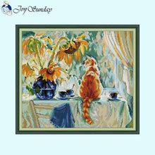 Load image into Gallery viewer, Joy Sunday Sunflower Pattern Counted DIY - AIMDIY