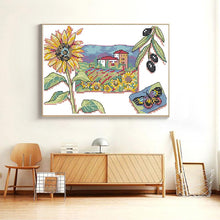 Load image into Gallery viewer, Floral Pattern Sunflower Cross Stitch Kit - AIMDIY