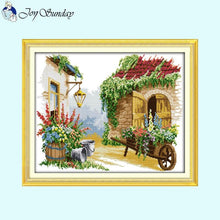 Load image into Gallery viewer, Joy Sunday Flower Cart Scenery Pattern - AIMDIY