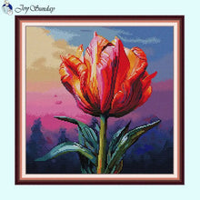 Load image into Gallery viewer, Joy Sunday Flower Cross Stitch Kit - Tulip Pattern - AIMDIY