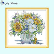 Load image into Gallery viewer, Flower Vase Cross Stitch DIY Fabric Crafts - AIMDIY