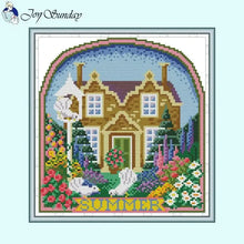 Load image into Gallery viewer, Four Seasons Cottage Embroidery Kit - Landscape Scene Needlecraft Set