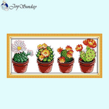 Load image into Gallery viewer, Joy Sunday Potted Cactus and Flowers - AIMDIY