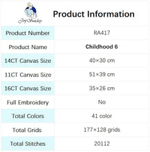 Load image into Gallery viewer, Joy Sunday Printed Cross Stitch Childhood Character - AIMDIY