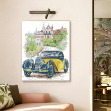 Load image into Gallery viewer, Joy Sunday DIY Yellow Classic Car Pattern Needlework - AIMDIY