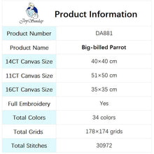 Load image into Gallery viewer, Joy Sunday Stamped Cross Stitch Largemouth Parrot - AIMDIY