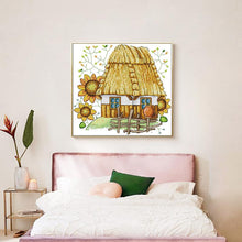 Load image into Gallery viewer, Joy Sunday Sunflower Cabin Pattern Cross Stitch Kit - AIMDIY
