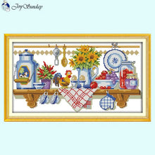 Load image into Gallery viewer, Kitchen Corner Still Life Cross Stitch Kit - AIMDIY