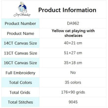 Load image into Gallery viewer, Kitten Playing With Shoelace Cross Stitch Kits Animal Patterns - AIMDIY