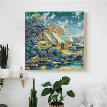 Load image into Gallery viewer, Lakes Under Snowy Mountains Landscape Pattern Cross Stitch Kits - AIMDIY