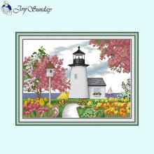 Load image into Gallery viewer, Lighthouse Scenery Needlework Embroidery - AIMDIY