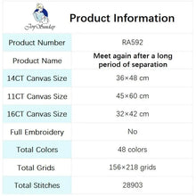 Load image into Gallery viewer, Long Time Goodbye Character Cross Stitch Kits - AIMDIY