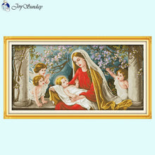 Load image into Gallery viewer, Madonna and Child Counted Cross Stitch Supplies - AIMDIY