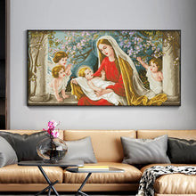 Load image into Gallery viewer, Madonna and Child Counted Cross Stitch Supplies - AIMDIY