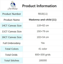 Load image into Gallery viewer, Madonna and Child Counted Cross Stitch Supplies - AIMDIY
