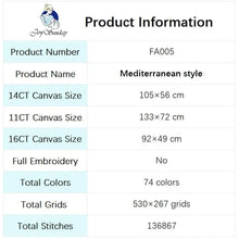 Load image into Gallery viewer, Mediterranean Landscape - Joy Sunday Cross Stitch - AIMDIY