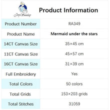 Load image into Gallery viewer, Mermaid Under The Starry Sky Character Pattern Cross Stitch - AIMDIY