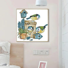 Load image into Gallery viewer, JoySunday Mockingbird House Cross Stitch Kit: A Beginner’s Delight for Nature Lovers