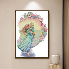 Load image into Gallery viewer, Precious Moments Cross Stitch Mom and Child Character - AIMDIY