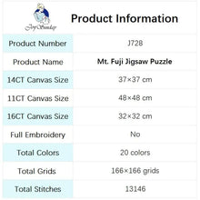 Load image into Gallery viewer, Mount Fuji Jigsaw Cross Stitch Supplies - AIMDIY