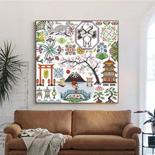 Load image into Gallery viewer, Mount Fuji Jigsaw Cross Stitch Supplies - AIMDIY