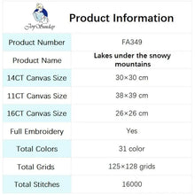 Load image into Gallery viewer, Mountain Cross Stitch Hut Landscape Pattern - AIMDIY